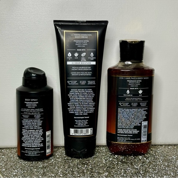 Bath & Body Works Men’s Collection Body Care Gift Set Single Barrel Bourbon NWT - Picture 4 of 5